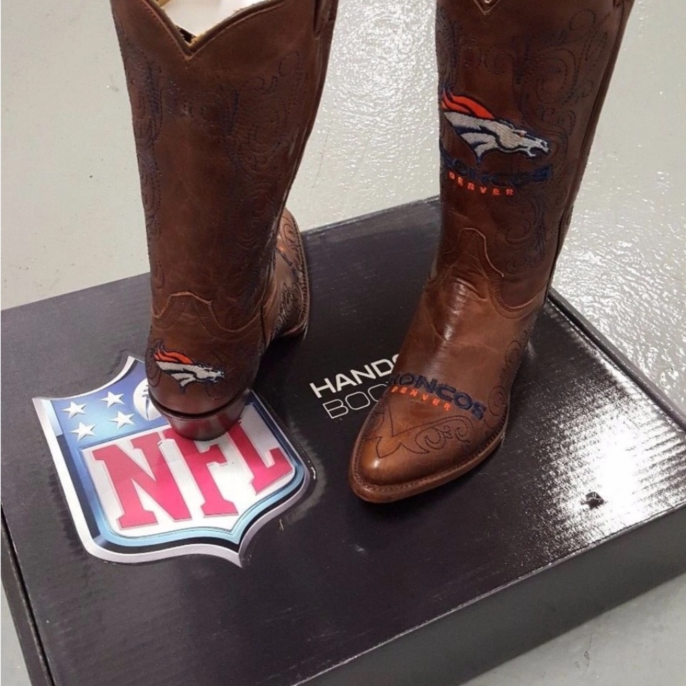 Denver bronco Brown NFL Cowboy Boots